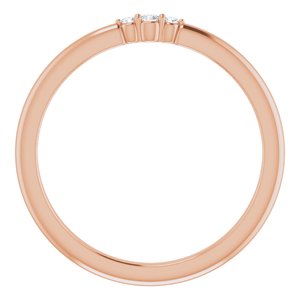 14K Rose .03 CTW Diamond Stackable Ring - BN & CO JEWELRY