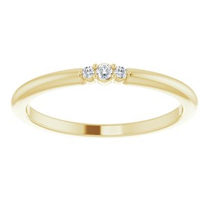 14K Yellow .03 CTW Diamond Stackable Ring - BN & CO JEWELRY