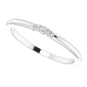 Sterling Silver .03 CTW Diamond Stackable Ring - BN & CO JEWELRY