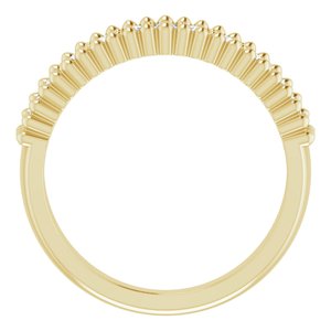 14K Yellow 1/3 CTW Natural Diamond Beaded Border Anniversary Band - BN & CO JEWELRY