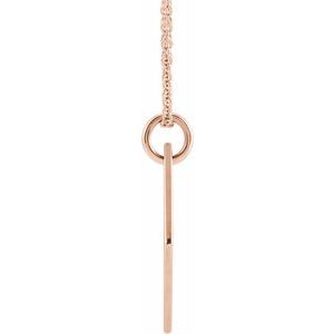 14K Rose Engravable Diamond-Shaped 16-18" Necklace - BN & CO JEWELRY