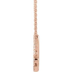 14K Rose 1/6 CTW Natural Diamond Love 18" Necklace - BN & CO JEWELRY