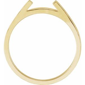 14K Yellow Matching Band for 6 mm Round Engagement Ring - BN & CO JEWELRY