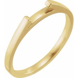 14K Yellow Matching Band for 6 mm Round Engagement Ring - BN & CO JEWELRY