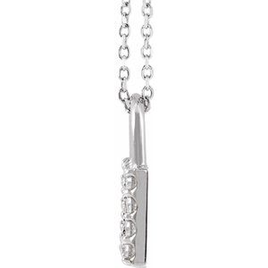 Sterling Silver 1/2 CTW Natural Diamond Lock 16-18" Necklace - BN & CO JEWELRY