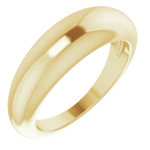 14K Yellow 6 mm Petite Dome Ring - BN & CO JEWELRY