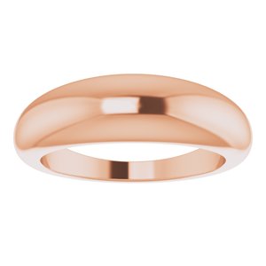 14K Rose 6 mm Petite Dome Ring - BN & CO JEWELRY