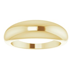 14K Yellow 6 mm Petite Dome Ring - BN & CO JEWELRY