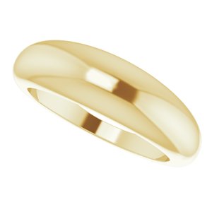 14K Yellow 6 mm Petite Dome Ring - BN & CO JEWELRY