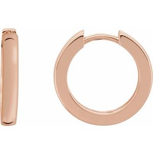 14K Rose 18 mm Hinged Hoop Earring - BN & CO JEWELRY