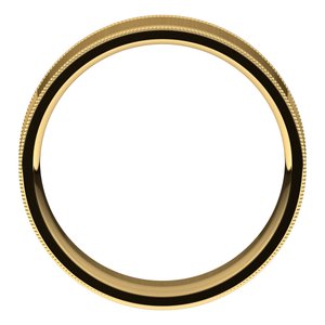 10K Yellow 6 mm Milgrain Flat Band Size 12 - BN & CO JEWELRY