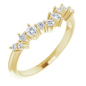 14K Yellow 1/3 CTW Diamond Scattered Matching Band - BN & CO JEWELRY