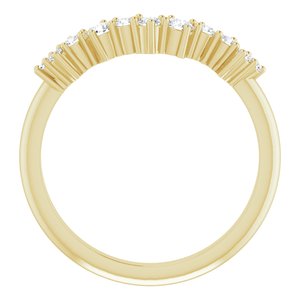 14K Yellow 1/3 CTW Diamond Scattered Matching Band - BN & CO JEWELRY