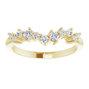 14K Yellow 1/3 CTW Diamond Scattered Matching Band - BN & CO JEWELRY