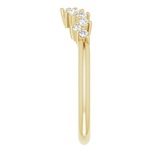 14K Yellow 1/3 CTW Diamond Scattered Matching Band - BN & CO JEWELRY