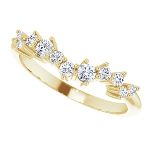 14K Yellow 1/3 CTW Diamond Scattered Matching Band - BN & CO JEWELRY