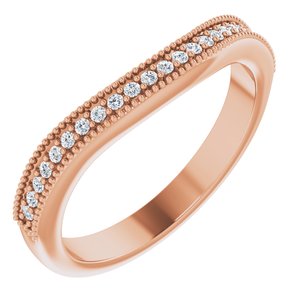 14K Rose 1/8 CTW Diamond Matching Band - BN & CO JEWELRY