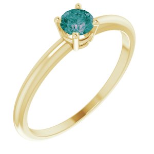 14K Yellow 3 mm Natural Alexandrite Ring - BN & CO JEWELRY
