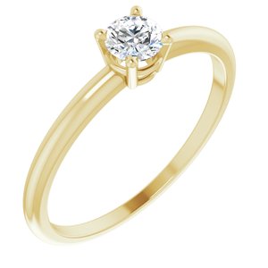 14K Yellow 3 mm Natural Diamond Ring - BN & CO JEWELRY