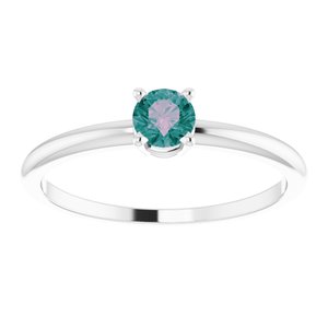 Sterling Silver 4 mm Lab-Grown Alexandrite Ring - BN & CO JEWELRY
