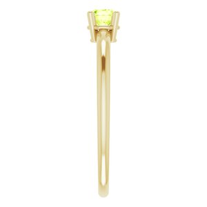 14K Yellow 4 mm Natural Peridot Ring - BN & CO JEWELRY
