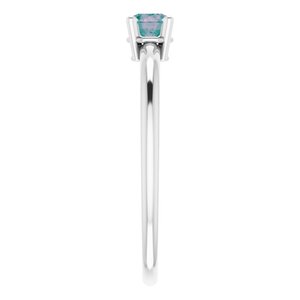 Sterling Silver 4 mm Lab-Grown Alexandrite Ring - BN & CO JEWELRY