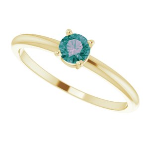 14K Yellow 3 mm Natural Alexandrite Ring - BN & CO JEWELRY