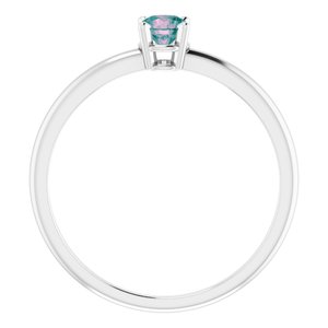 Sterling Silver 4 mm Lab-Grown Alexandrite Ring - BN & CO JEWELRY