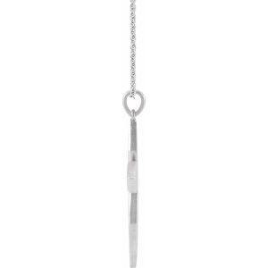 Sterling Silver .08 CTW Natural Diamond Cross 16-18" Necklace - BN & CO JEWELRY