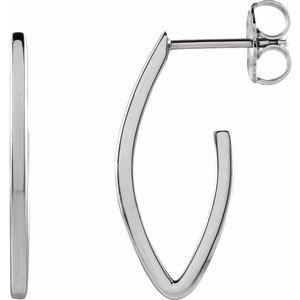Sterling Silver 20 mm Geometric Hoop Earrings - BN & CO JEWELRY