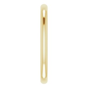 14K Yellow Band for 4.4 mm Round Ring - BN & CO JEWELRY