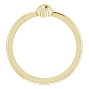 14K Yellow .03 CT Diamond Stackable Bead Ring - BN & CO JEWELRY