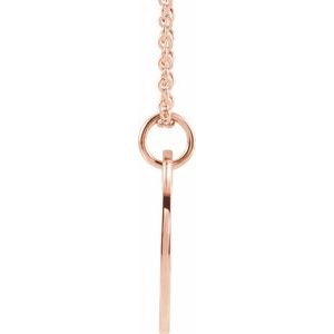 14K Rose Pisces Zodiac Disc 16-18" Necklace - BN & CO JEWELRY