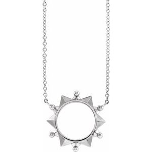 Sterling Silver Geometric 16" Necklace - BN & CO JEWELRY