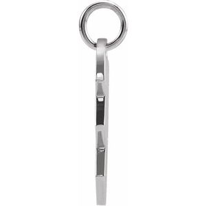 Sterling Silver 17x10 mm Right Broken Heart Pendant - BN & CO JEWELRY