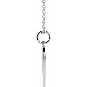 Sterling Silver 17x10 mm Left Broken Heart 16-18" Necklace - BN & CO JEWELRY