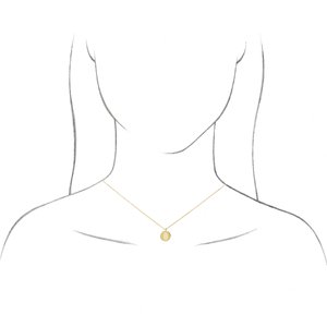 14K Rose Initial E 10 mm Disc 16-18" Necklace - BN & CO JEWELRY