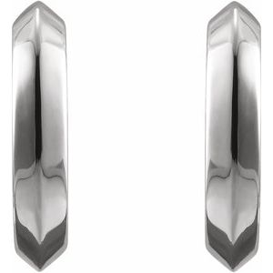 Sterling Silver 10 mm Knife-Edge Huggie Earrings - BN & CO JEWELRY