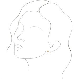 14K Rose Geometric Stud Earrings - BN & CO JEWELRY