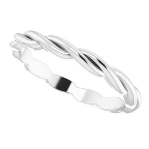 Sterling Silver Woven-Design Band Size 7 - BN & CO JEWELRY