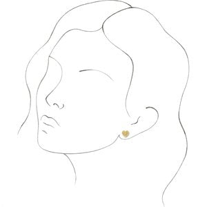 14K Rose Tiny Heart Earrings - BN & CO JEWELRY