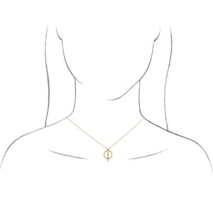 14K Rose 20x14 mm Negative Space Circle Pendant - BN & CO JEWELRY