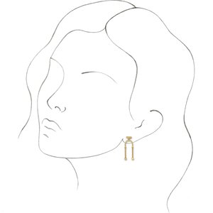 14K Rose Mobile Earrings - BN & CO JEWELRY