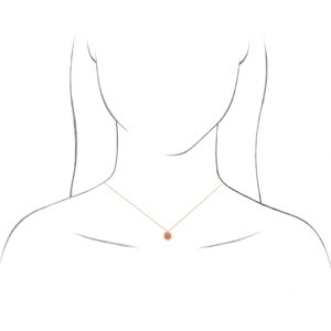 14K Rose 1/2 CT Natural Diamond Geometric 16-18" Necklace - BN & CO JEWELRY