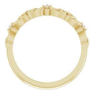 14K Yellow .04 CTW Diamond Celtic-Inspired Band - BN & CO JEWELRY