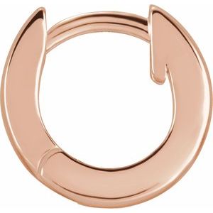 14K Rose 9.5 mm Huggie Earring - BN & CO JEWELRY
