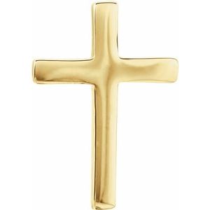 14K Yellow 10 mm Cross Single Earring - BN & CO JEWELRY