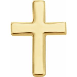14K Yellow 7.5 mm Cross Single Earring - BN & CO JEWELRY