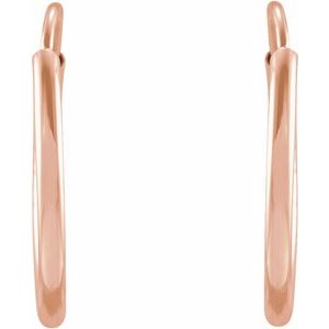 14K Rose 12 mm Flexible Endless Huggie Earrings - BN & CO JEWELRY