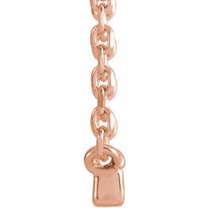14K Rose .07 CTW Diamond French-Set Bar 18" Necklace - BN & CO JEWELRY